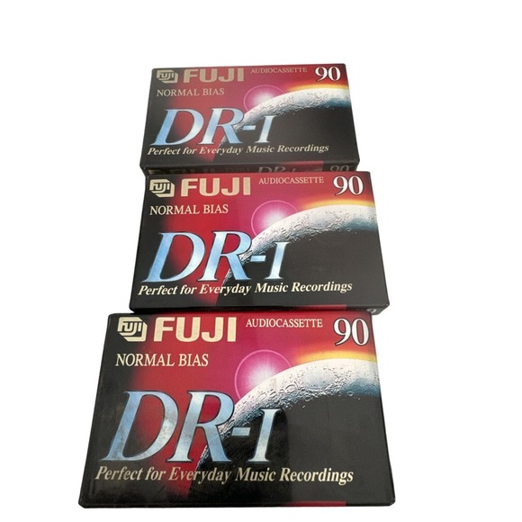 Fuji Audio Cassette DR-I Normal Bias 90 Minutes DR-1 Type 1 Lot Of 3 - Picture 2 of 7